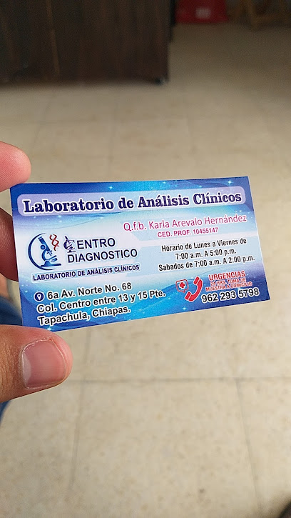 Dirección, horario, teléfono y opiniones de Laboratorio de Analisis Clinicos y Especializados Centro Diagnostico. en Tapachula