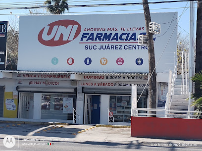 Dirección, horario, teléfono y opiniones de Farmacias Unisalud Juárez en Juárez