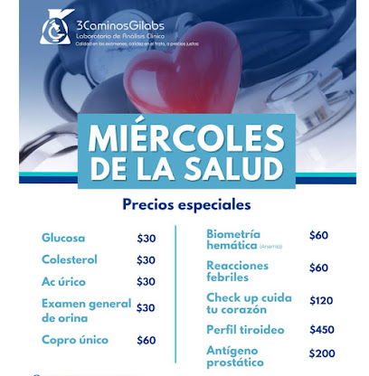 Dirección, horario, teléfono y opiniones de Laboratorio Clínico 3 Caminos Gilabs Suc Contry en Guadalupe