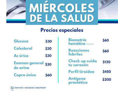 Dirección, horario, teléfono y opiniones de Laboratorio Clinico 3 Caminos Gilabs en Guadalupe